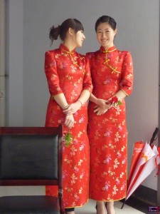 Chinese women in traditional dresses.